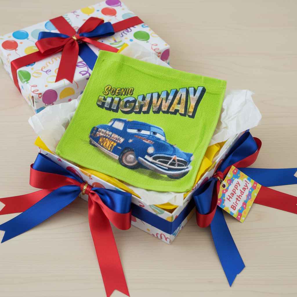 Children's Hanky - Scenic Highway (Cars) Pack of 6 Pcs