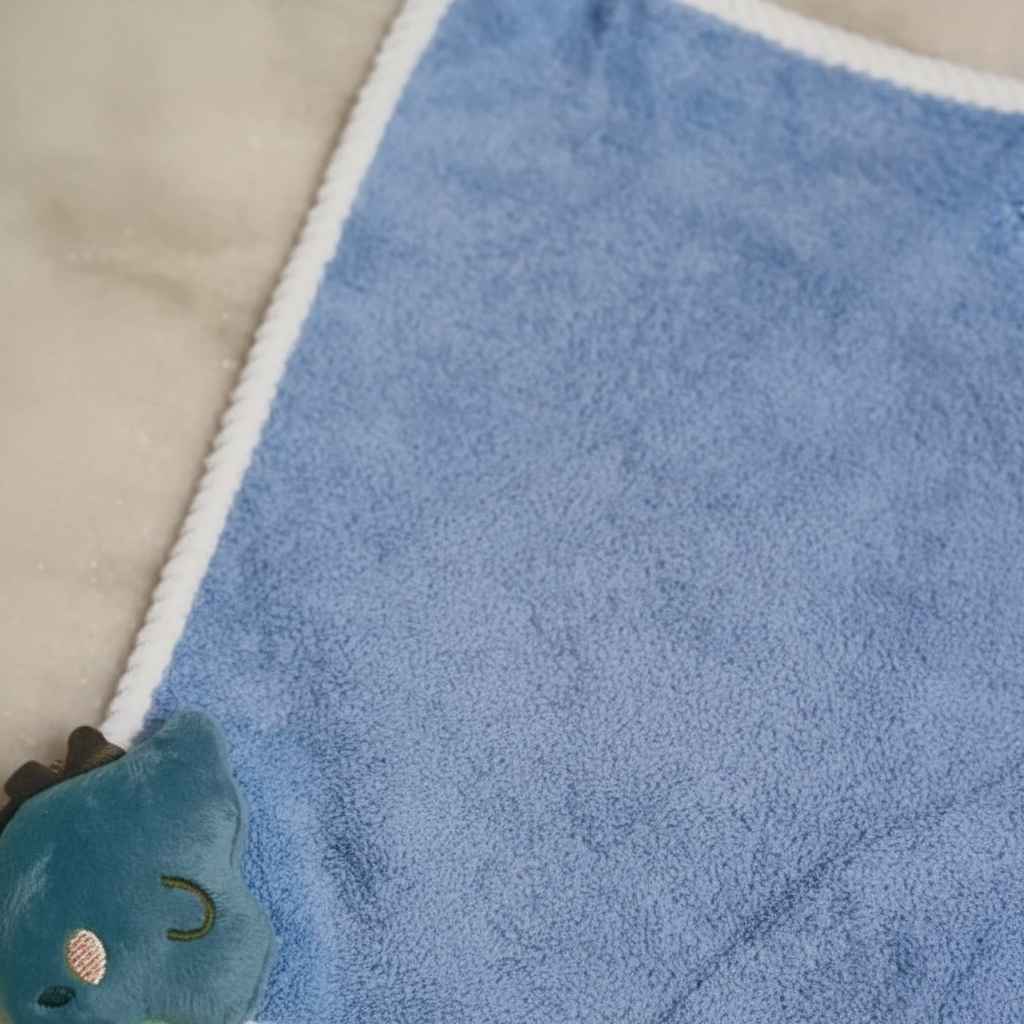 Children's Soft Blue Hanky Microfiber- Pack of 6 Pcs