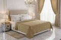 Aesthetics King Size Bed Sheet | 100% Imported Pure Cotton | 200TC | Super Soft | Golden Wheat