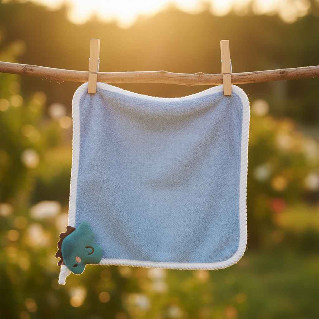 Children's Soft Blue Hanky Microfiber- Pack of 6 Pcs