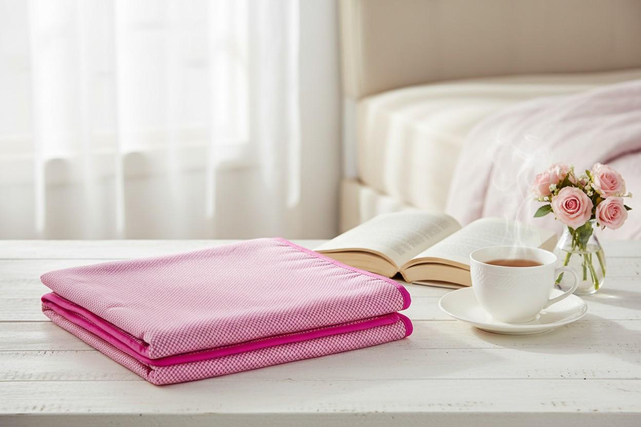 Dohar Single Bed | Pink Textured Weave | AC Dohar | 100% Cotton (Set of 2 Pcs)