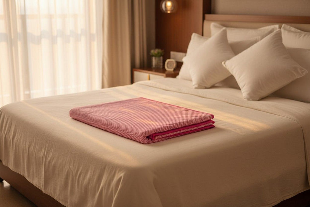 Dohar Single Bed | Pink Textured Weave | AC Dohar | 100% Cotton (Set of 2 Pcs)