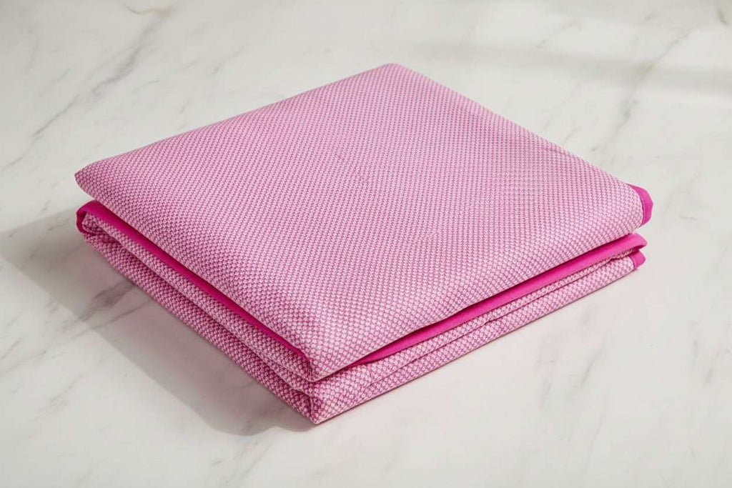 Dohar Single Bed | Pink Textured Weave | AC Dohar | 100% Cotton (Set of 2 Pcs)
