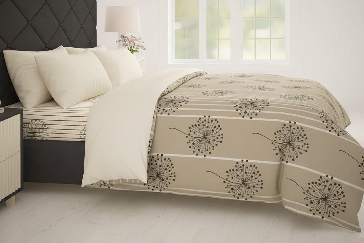 Dohar AC Double Bed | Dandelion Botanical Print | 100% Cotton