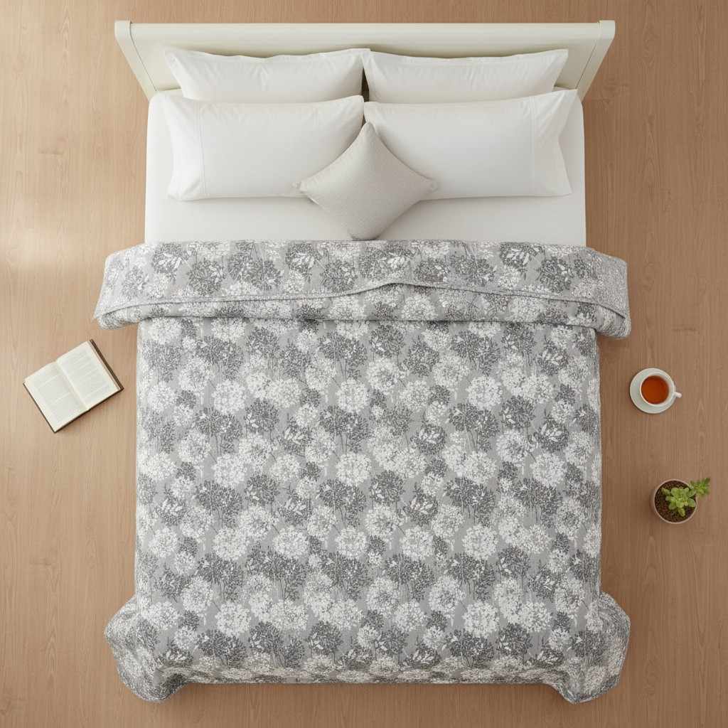 Dohar Single Bed | Floral Print | AC Dohar | 100% Cotton