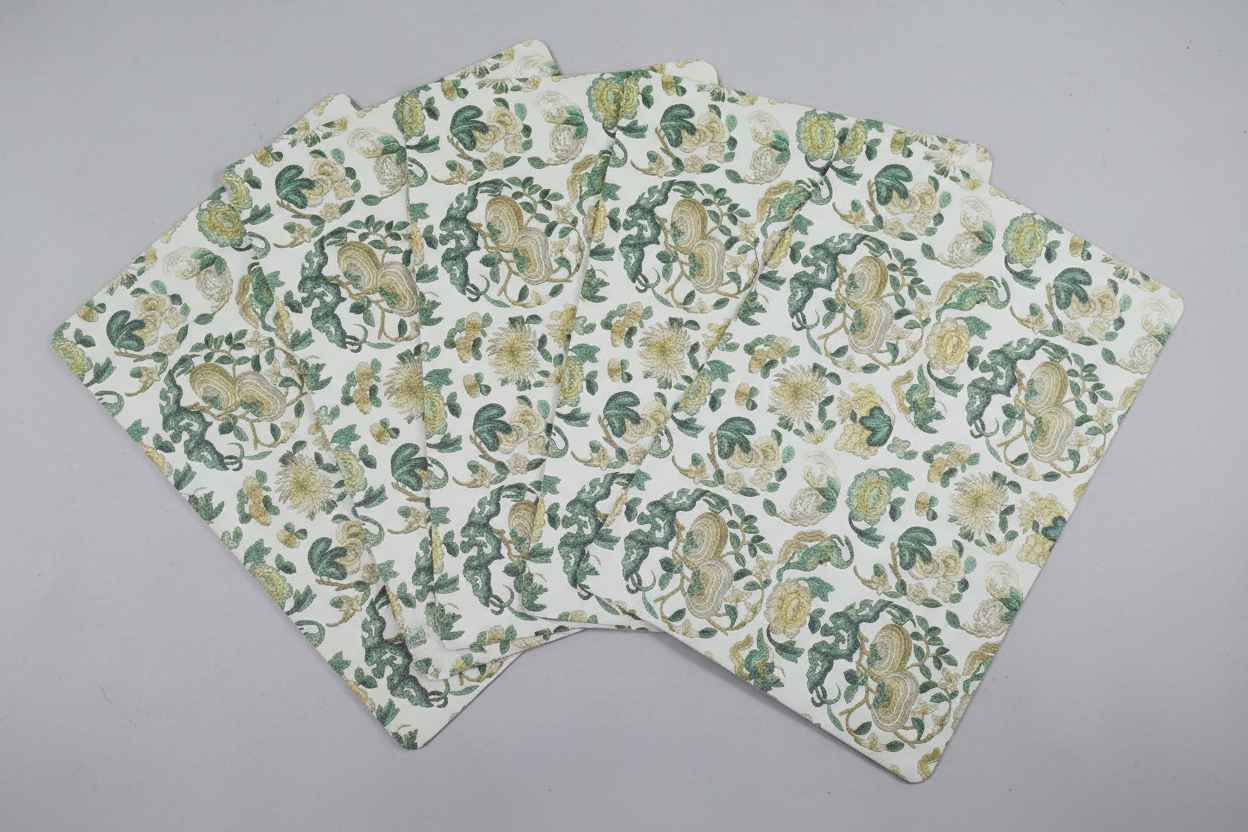 Botanical Floral Dining Table Mat | Premium Jacquard Weave I Set Of 6