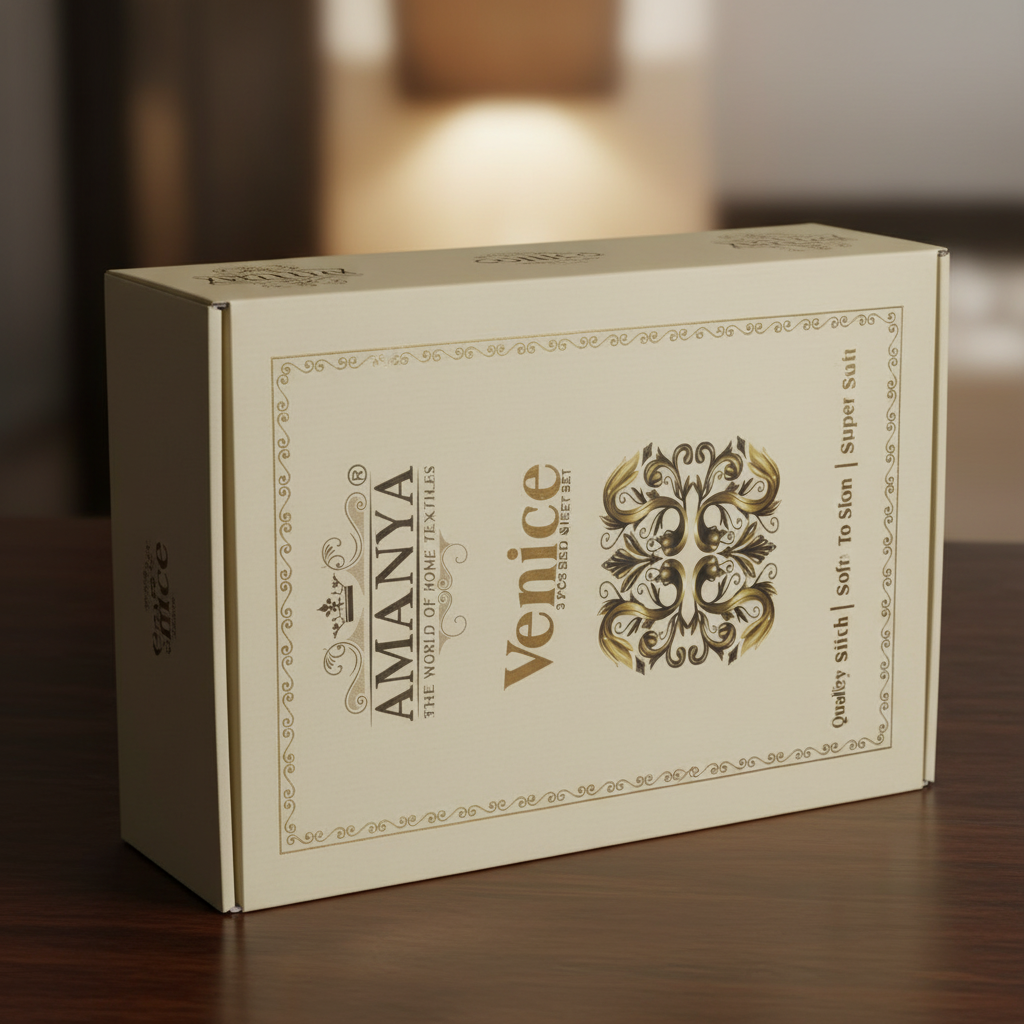 Bedsheet with Pillow Covers | Premium White Floral Pattern with Premium Packing