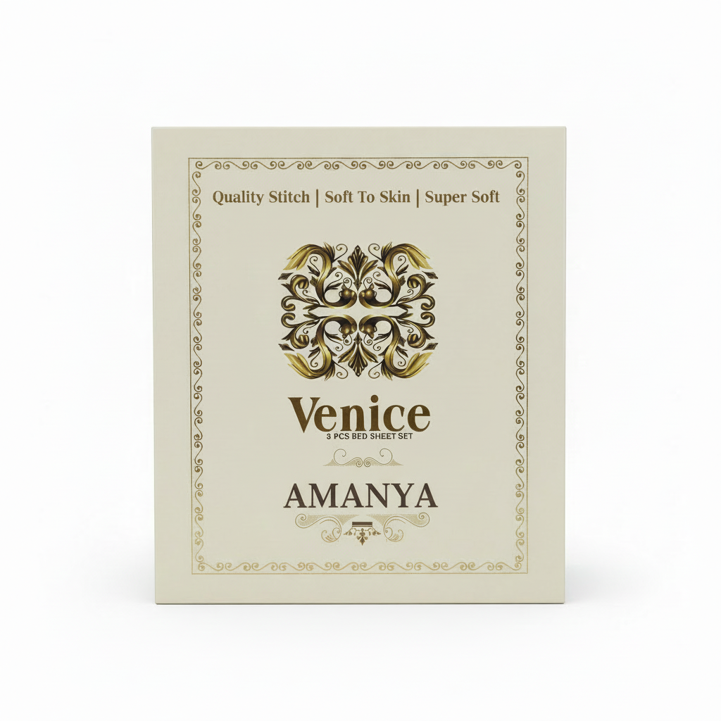 Bedsheet with Pillow Covers | Premium White Floral Pattern with Premium Packing