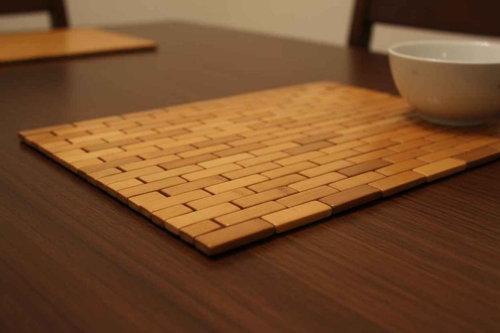 Bamboo Woven Dining Table Mat | Natural & Eco-Friendly I Set of 2