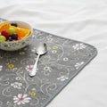 Floral Printed Bed Server Mat – Grey