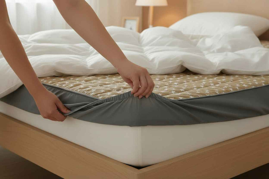Waterproof Star-Quilted Double Bed Mattress Protector