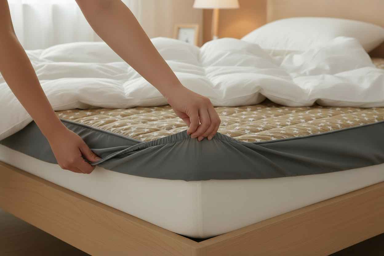 Waterproof Star-Quilted Double Bed Mattress Protector