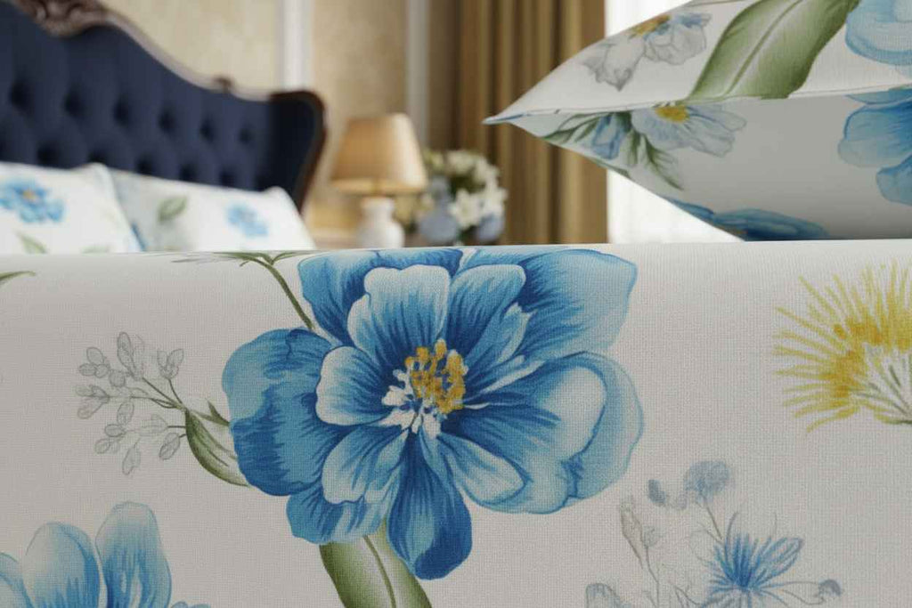 Floral Garden Bedsheet – Premium Cotton with 2 Pillow Covers