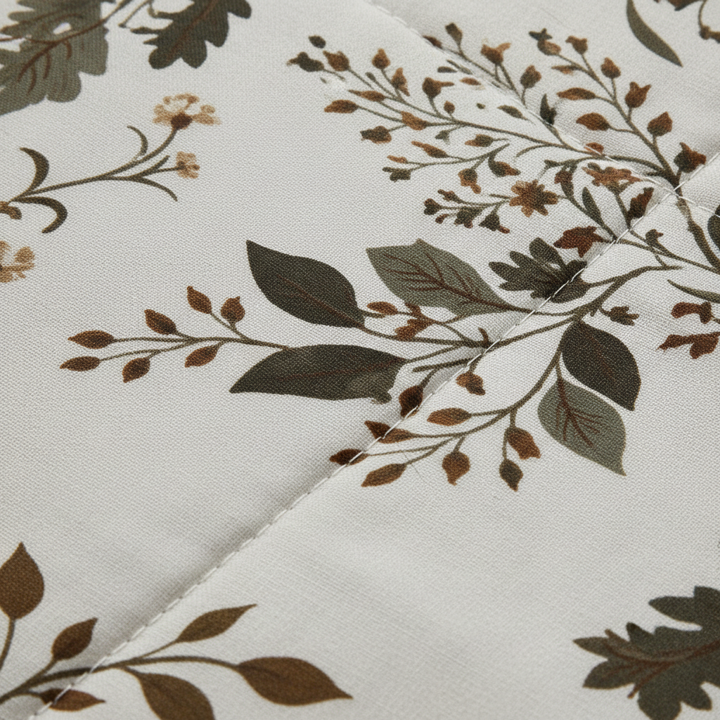 King Size Bedsheet Set - Designer Collection Artistic black and brown leaf patterns