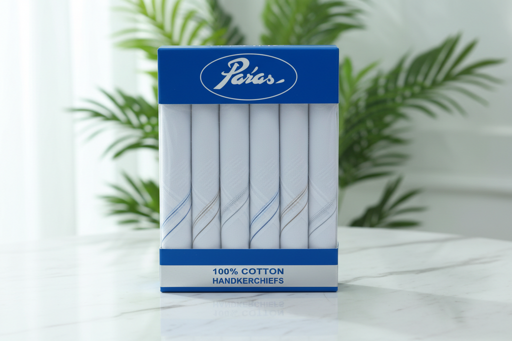 Paras 100% Cotton Handkerchiefs – Pack of 6