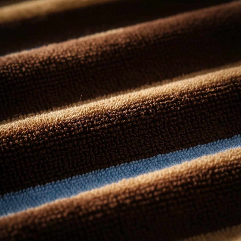 Cotton Bath Towel | Brown, Camel & Sky Blue Stripes | Ultra Soft, Super Absorbent & Quick Dry | Unisex