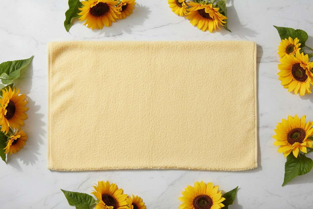 Cotton Bath Towel | Butter Yellow | Plain Solid | Ultra Soft, Super Absorbent & Quick Dry | Unisex