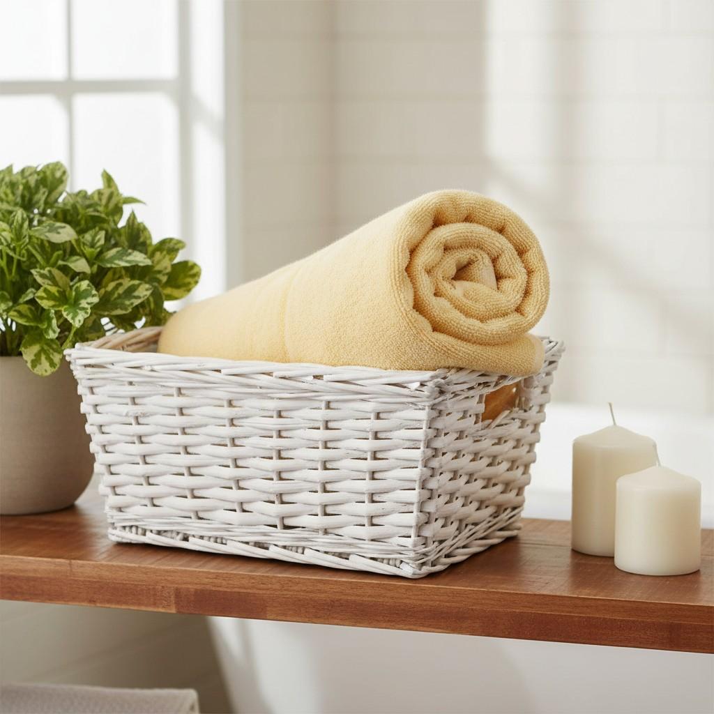 Cotton Bath Towel | Butter Yellow | Plain Solid | Ultra Soft, Super Absorbent & Quick Dry | Unisex
