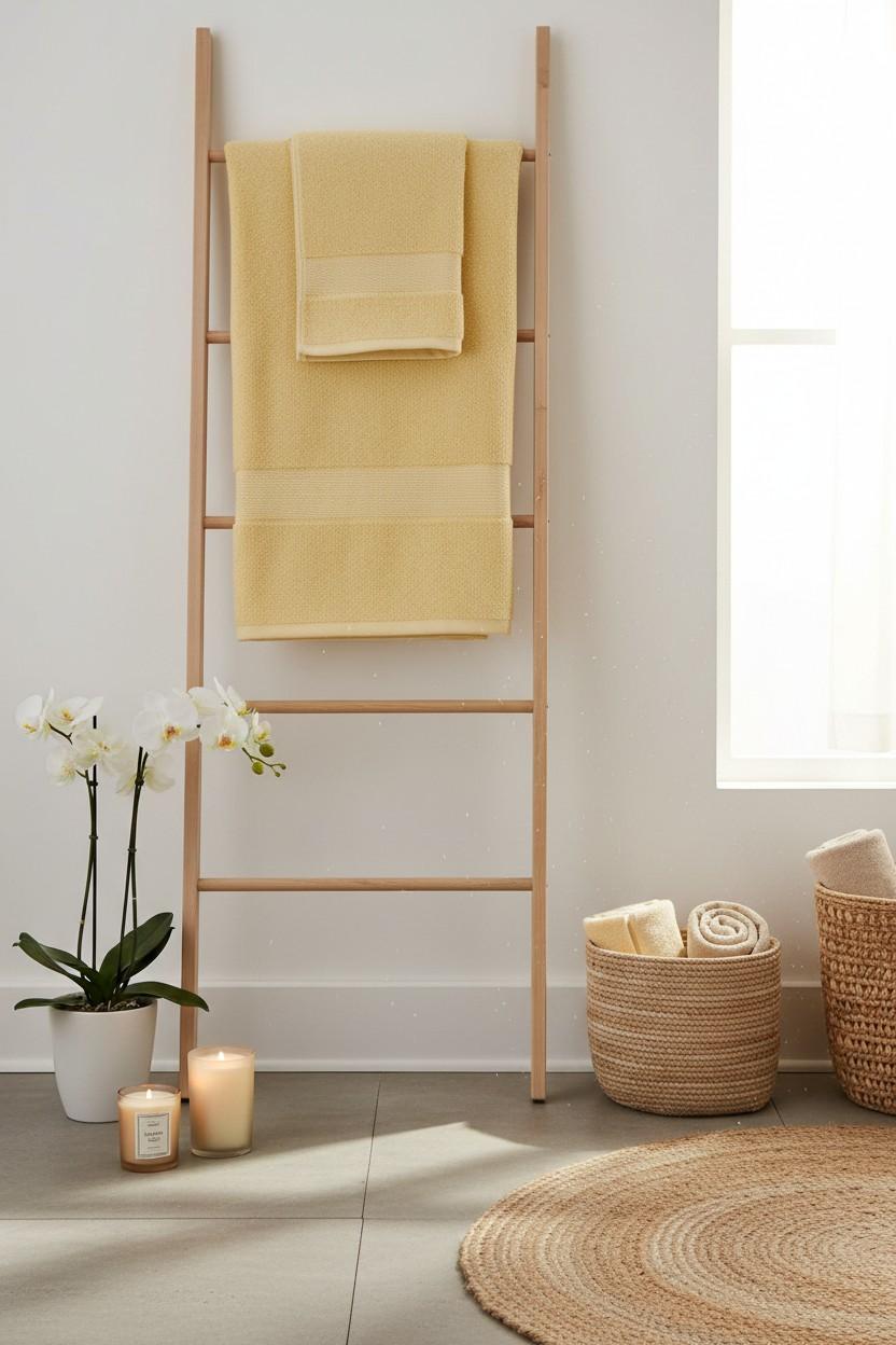 Cotton Bath Towel | Butter Yellow | Plain Solid | Ultra Soft, Super Absorbent & Quick Dry | Unisex