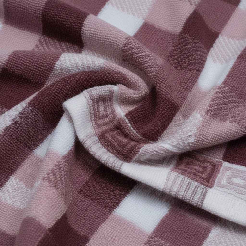 Hand Towel Maroon & Pink Checkered | Ultra Soft, Super Absorbent & Quick Dry (Set of 4 Pcs)