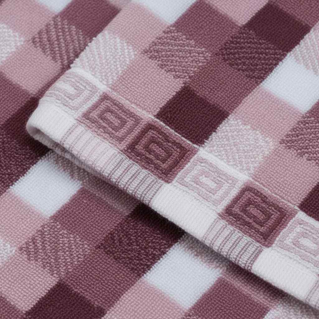 Hand Towel Maroon & Pink Checkered | Ultra Soft, Super Absorbent & Quick Dry (Set of 4 Pcs)