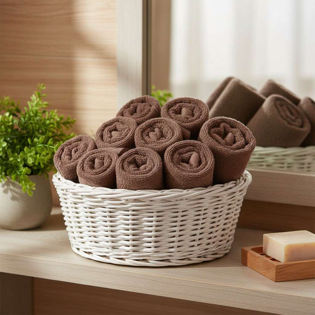 Microfiber Hand Towel | Chocolate Brown | Ultra Soft & Quick Dry (Set of 3 Pcs)