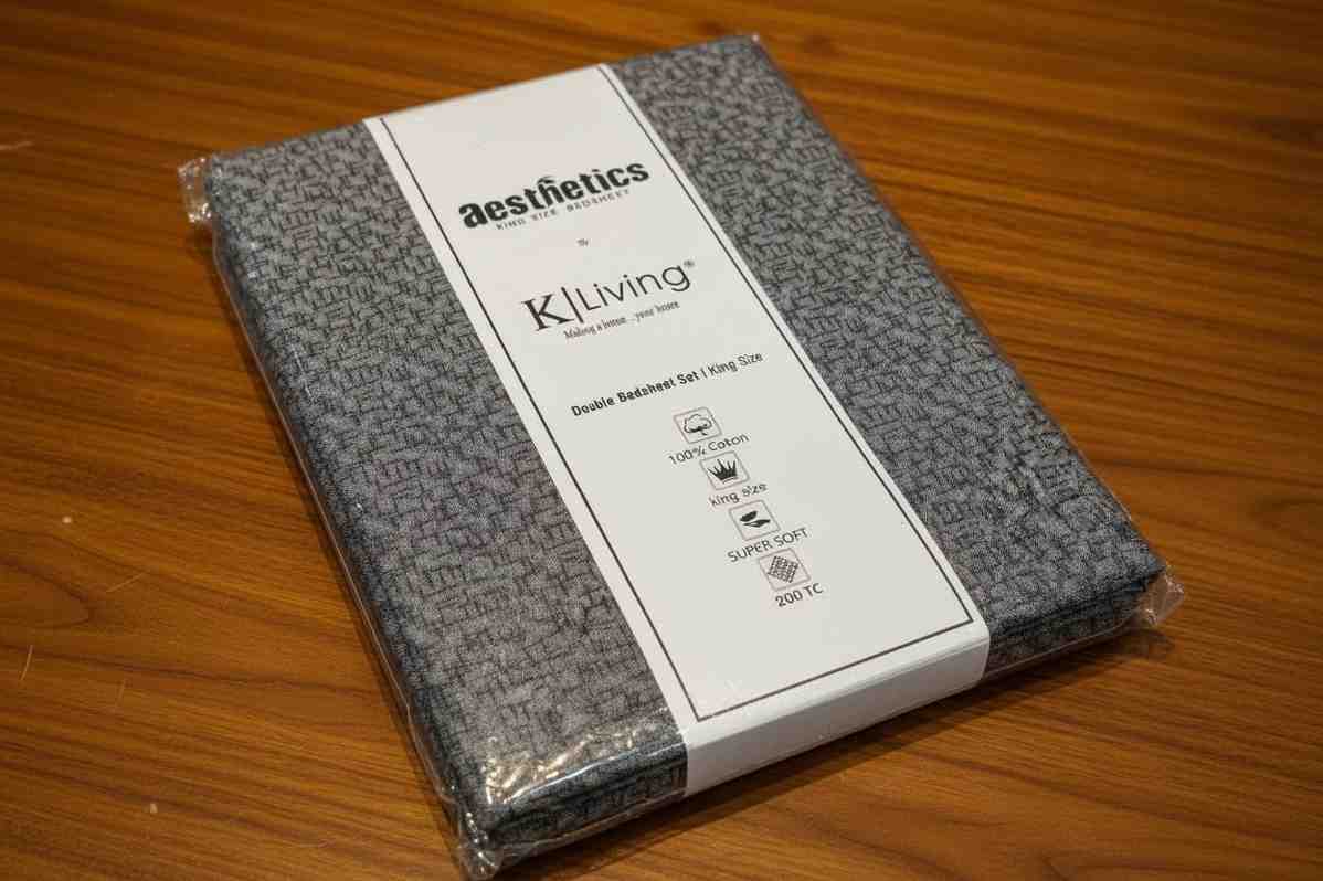 Aesthetics King Size Bed Sheet | 100% Imported Pure Cotton | 200TC | Super Soft | Charcoal Grey