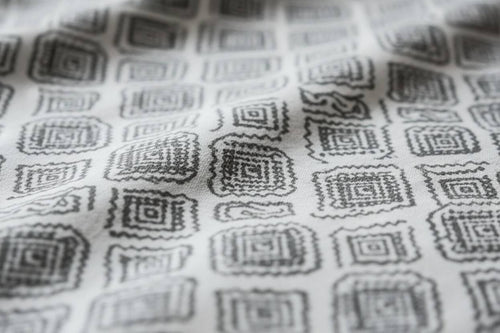 100% Pure Cotton King Size Bedsheet Set | Grey White Geometric Diamond Pattern | 108x108 Inches