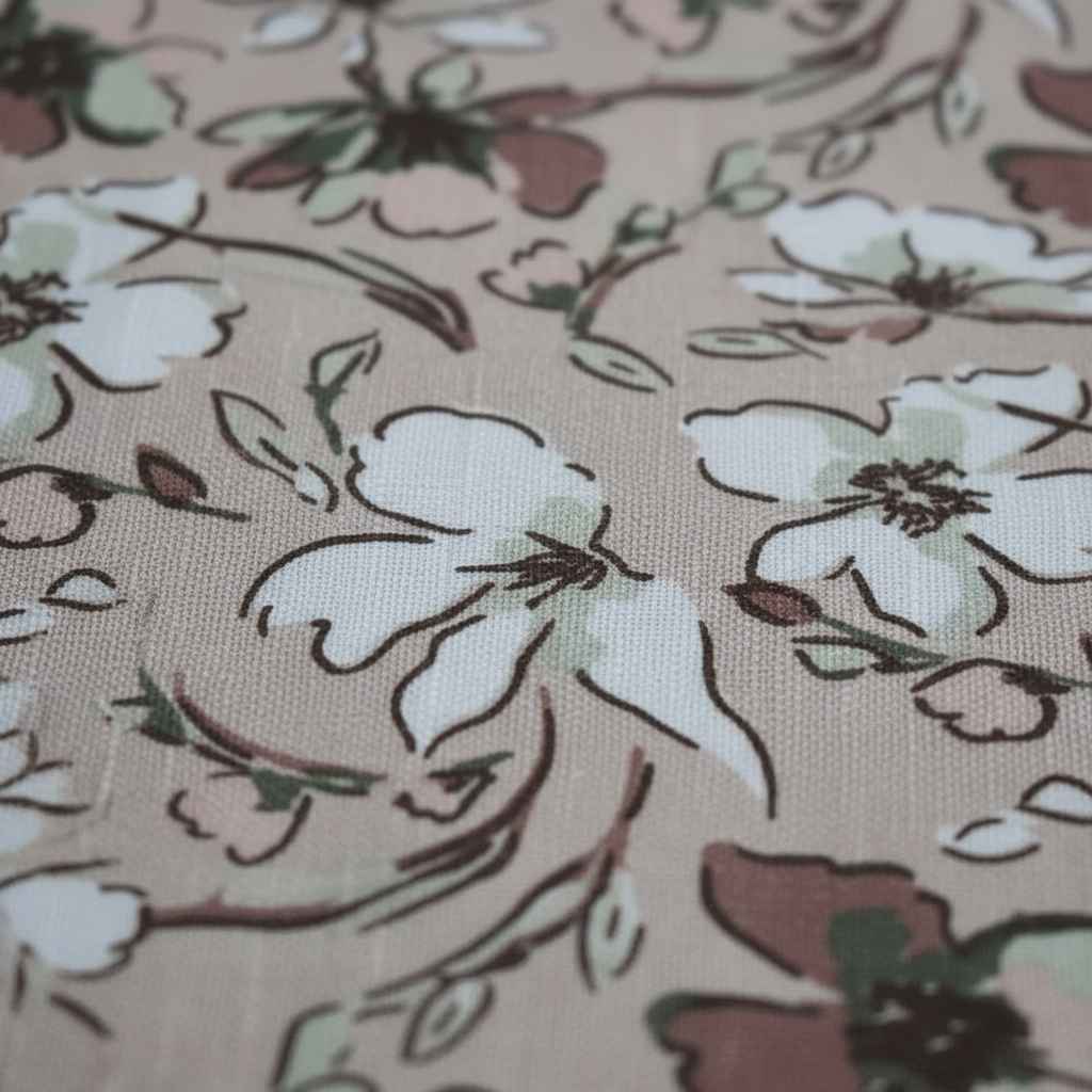 Magnolia Vine Sketch Bedsheet Set — Blush & Ivory