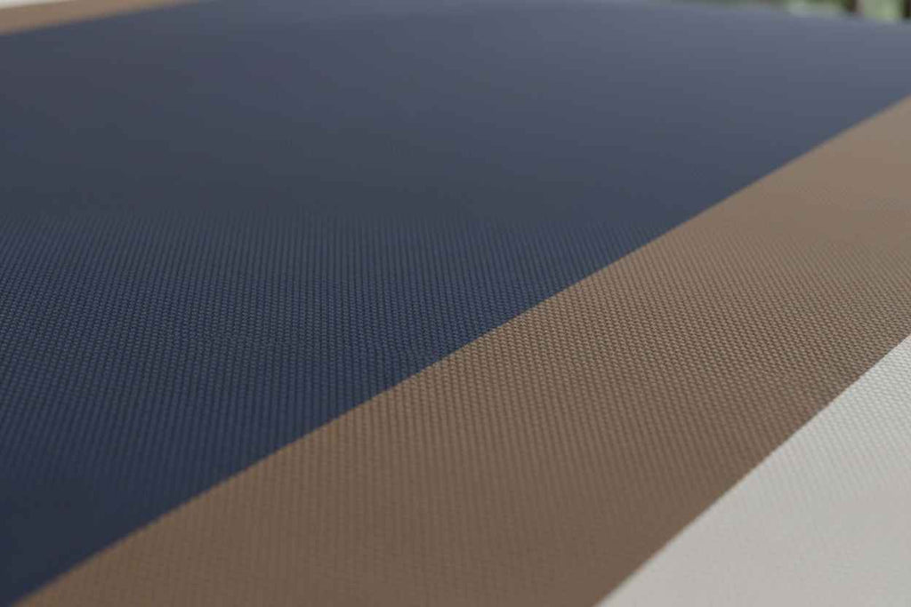 Luxe Stripe Bedsheet Set – Navy & Camel