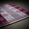 Hand Towel Block Print  – Burgundy & Pink Monstera Leaf | Set of 3