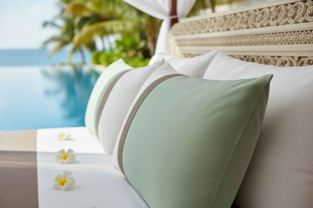 Luxe Stripe Bedsheet Set – Sage Green & Mocha
