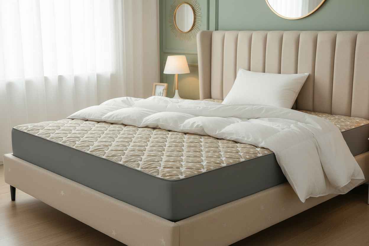 Waterproof Star-Quilted Double Bed Mattress Protector