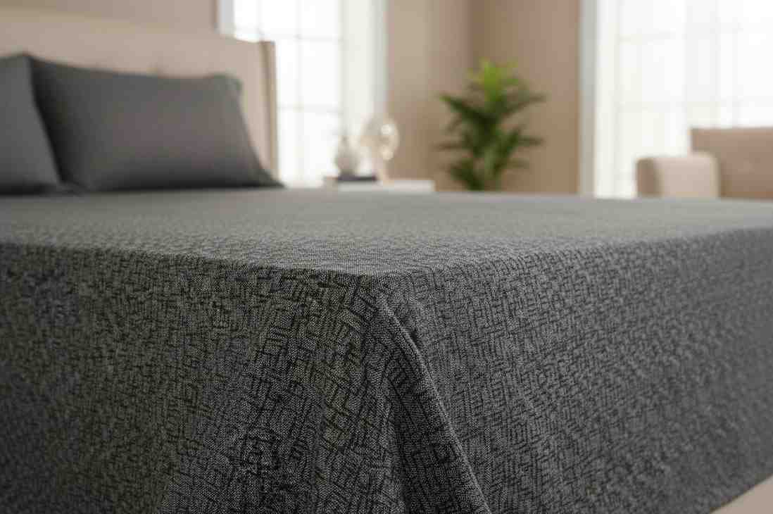 Aesthetics King Size Bed Sheet | 100% Imported Pure Cotton | 200TC | Super Soft | Charcoal Grey