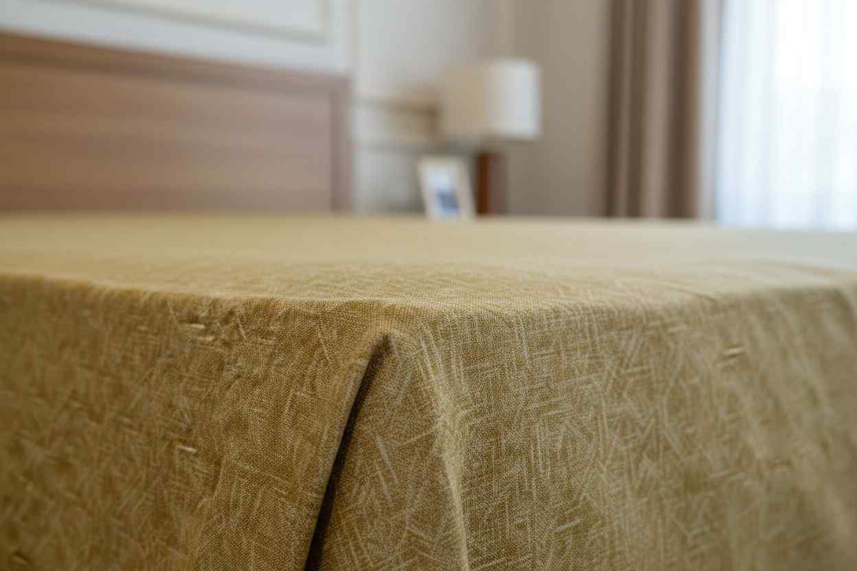 Aesthetics King Size Bed Sheet | 100% Imported Pure Cotton | 200TC | Super Soft | Golden Wheat