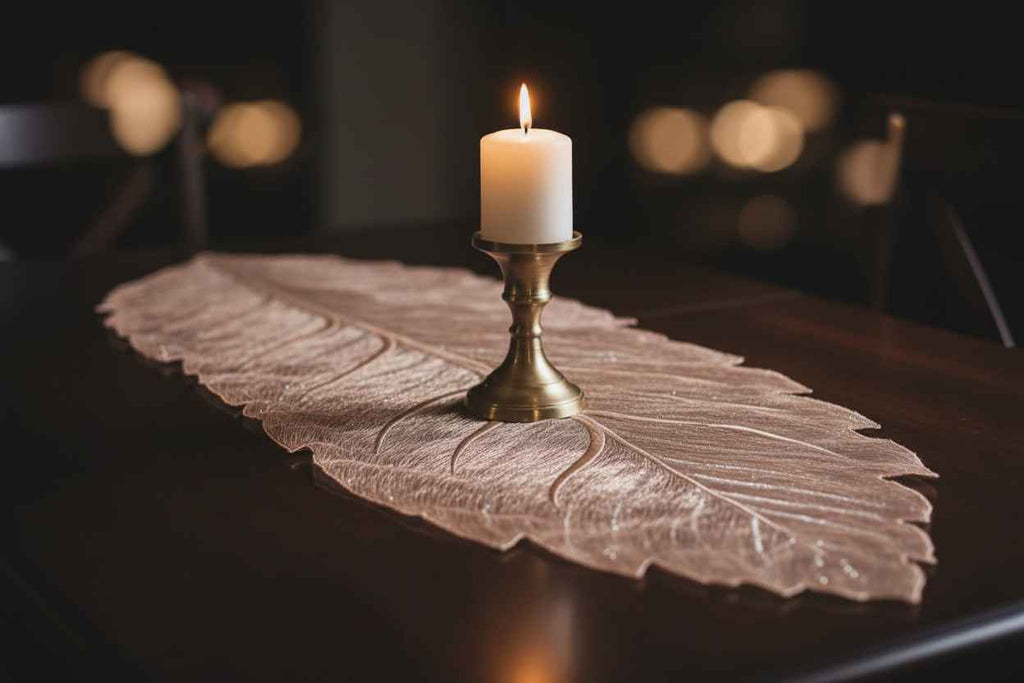 Crystal Leaf Table Runner | Dining & Center Table Décor Runner