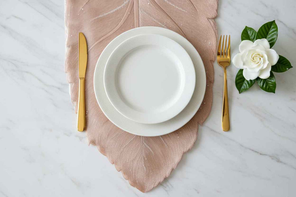 Crystal Leaf Table Runner | Dining & Center Table Décor Runner