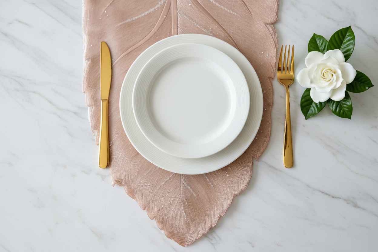 Crystal Leaf Table Runner | Dining & Center Table Décor Runner