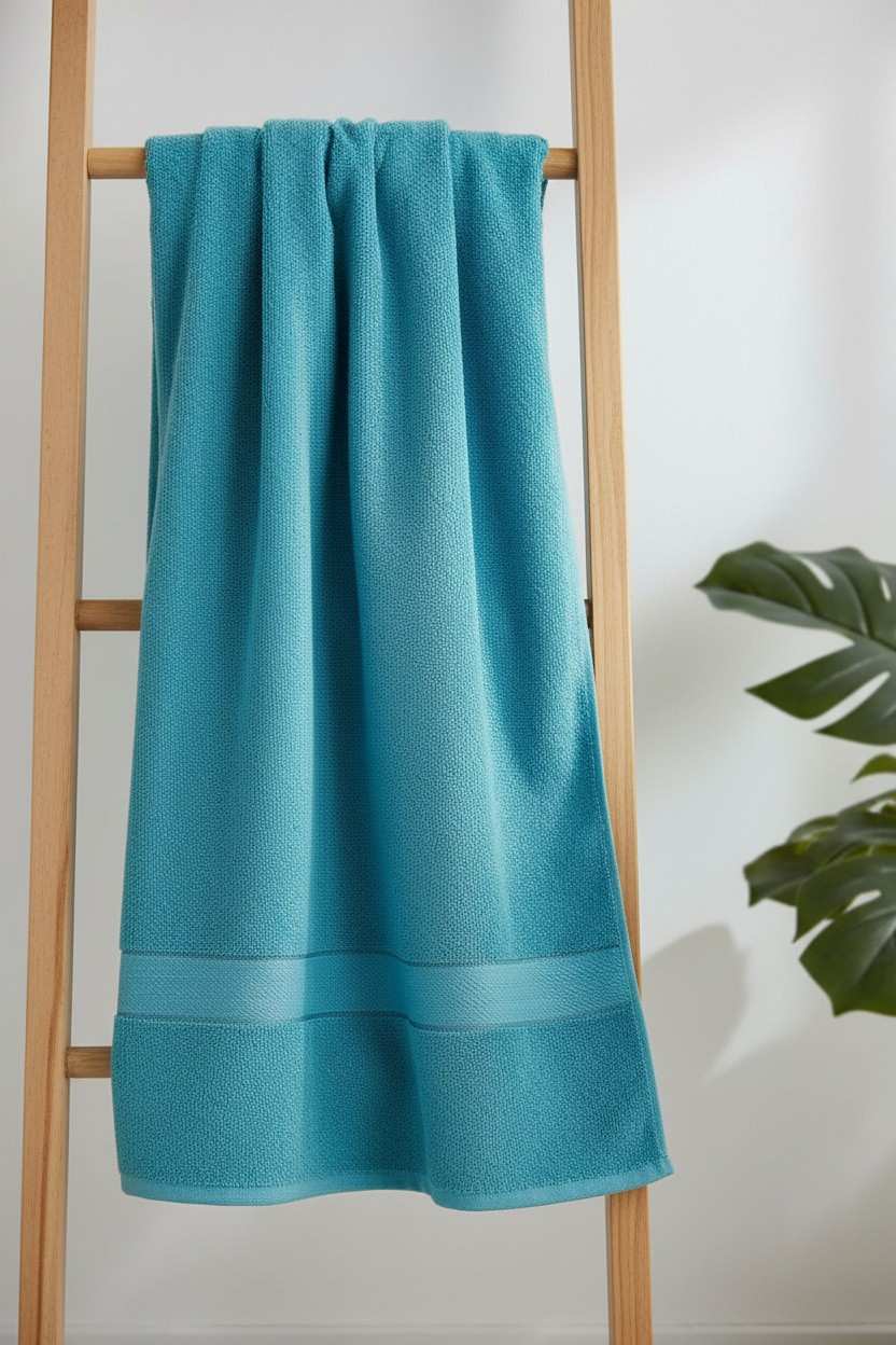 Cyan Bath Towel for Unisex | Soft, Absorbent & Quick Dry (Available in different colours)