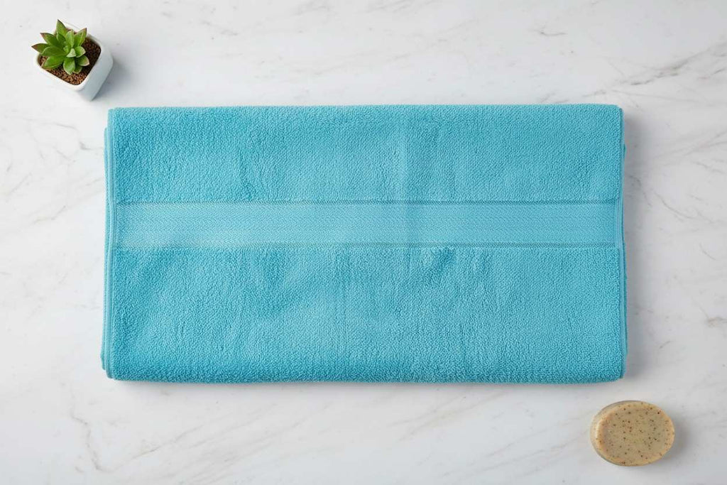 Cyan Bath Towel for Unisex | Soft, Absorbent & Quick Dry (Available in different colours)