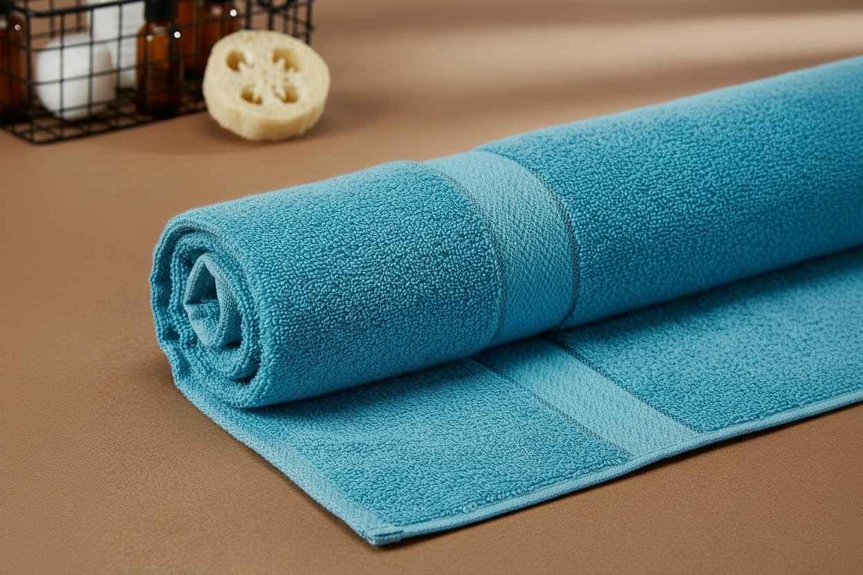 Cyan Bath Towel for Unisex | Soft, Absorbent & Quick Dry (Available in different colours)