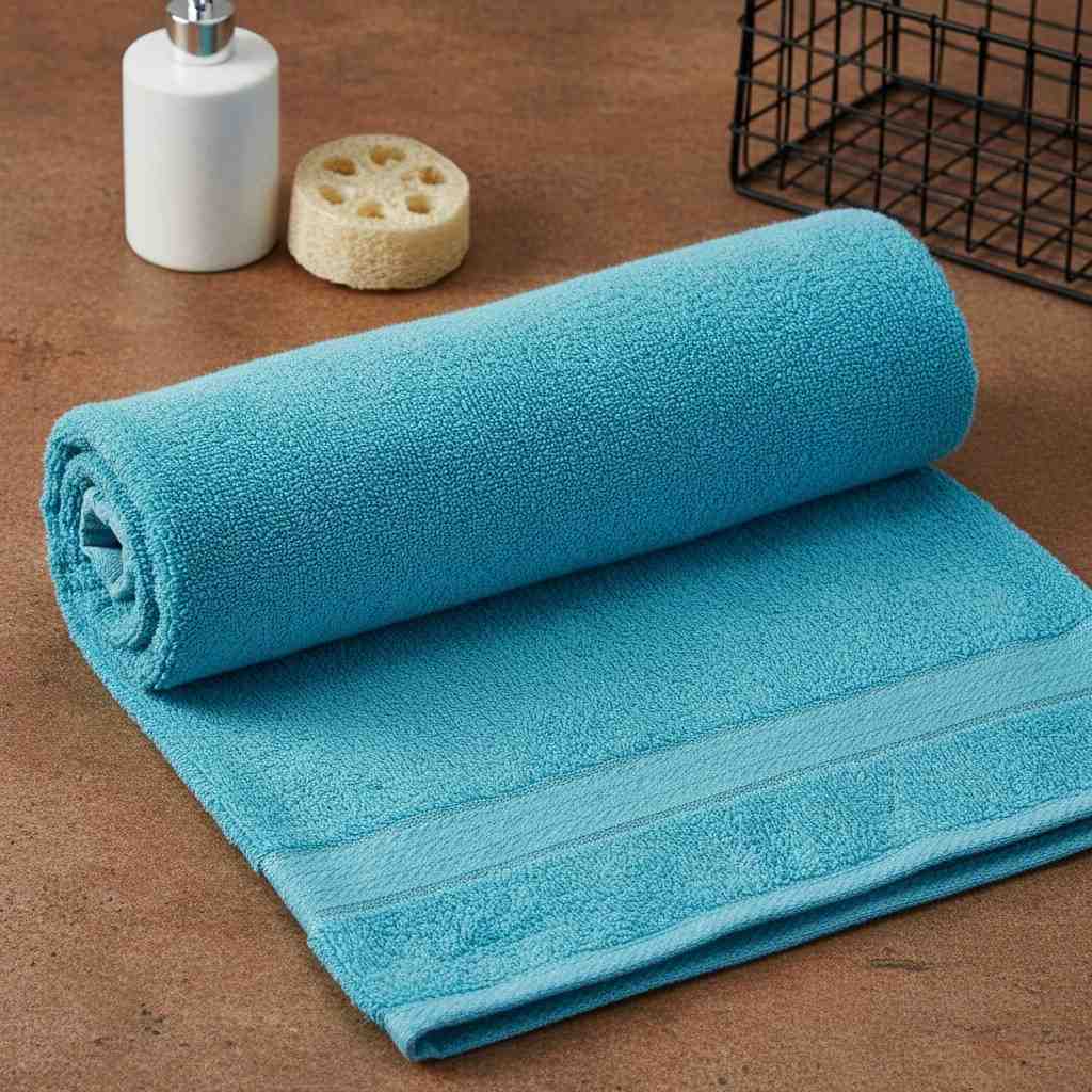 Cyan Bath Towel for Unisex | Soft, Absorbent & Quick Dry (Available in different colours)