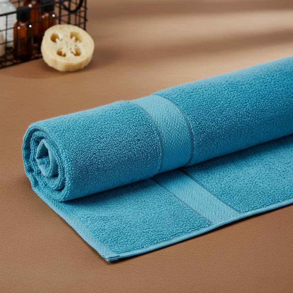 Cyan Bath Towel for Unisex | Soft, Absorbent & Quick Dry (Available in different colours)