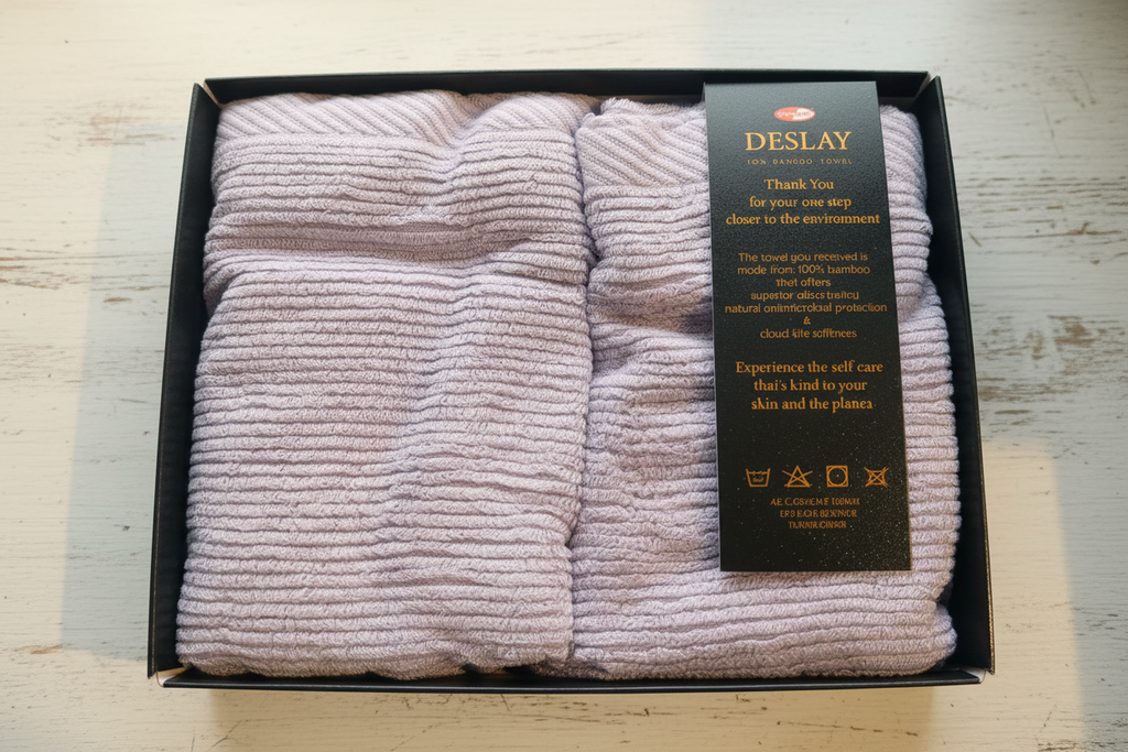 Deslay 100% Bamboo Hand Towel – Lavender Grey (16x26 Inches)
