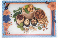 Decorative Dining Table Mat | Waterproof PVC Placemat | Nuts & Floral Print