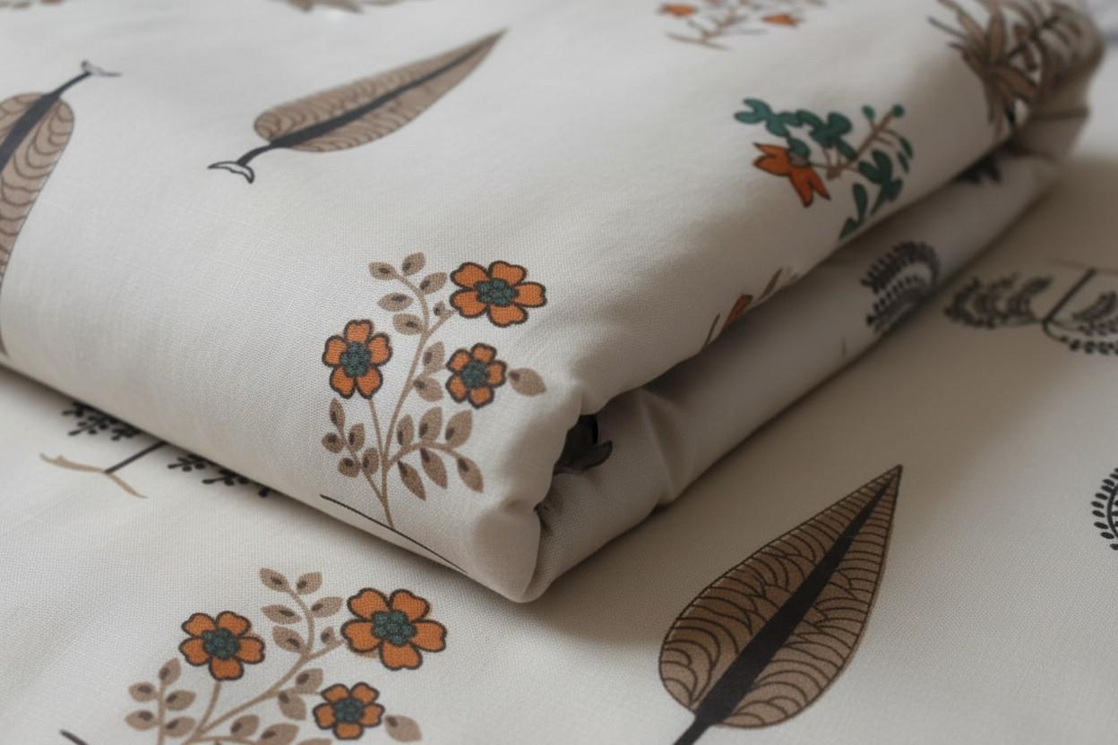 Double Dohar | Botanical Floral Print | 100% Cotton |