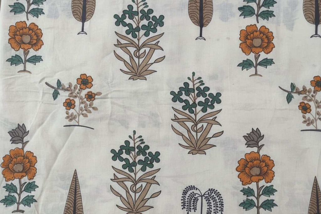 Double Dohar | Botanical Floral Print | 100% Cotton |