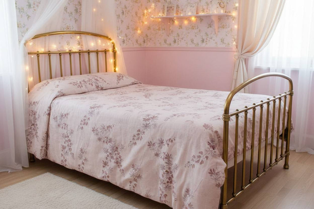 Dohar Single Bed |Pink Floral Print | AC Dohar | 100% Cotton (Set of 2 Pcs)