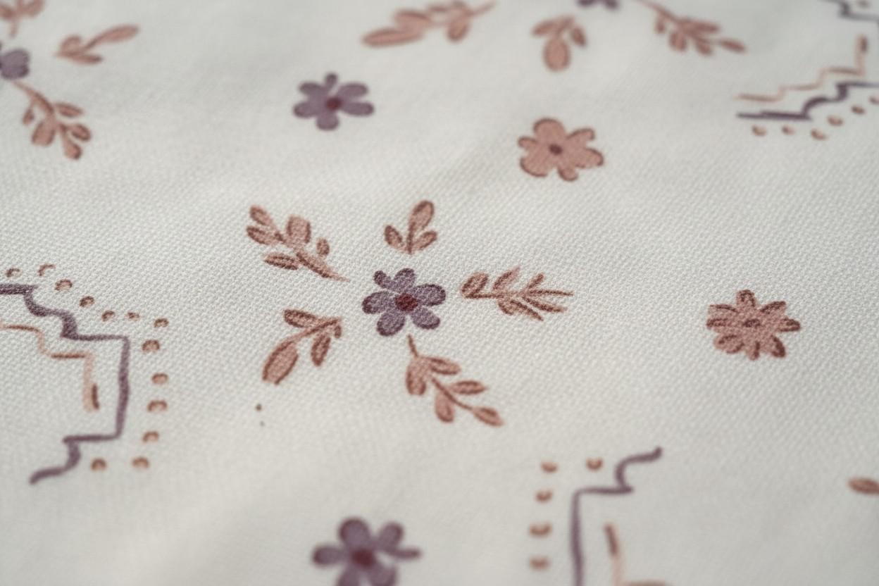Dohar Double Bed | Floral Bouquet & Geometric Print | 100% Cotton