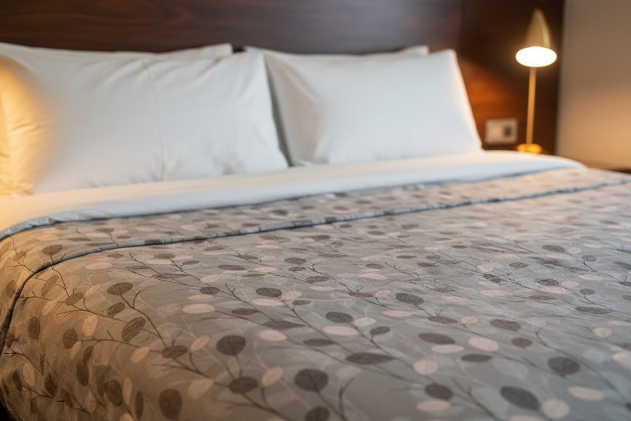 Dohar Double Bed | Trailing Branch & Oval Leaf Print | AC Dohar | 100% Cotton